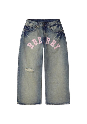 GV Gallery logo-lettering denim shorts - Blue