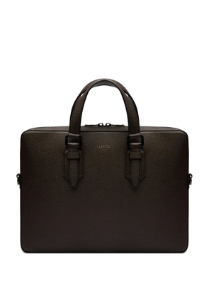 Lancel Charlie textured leather briefcase - Brown