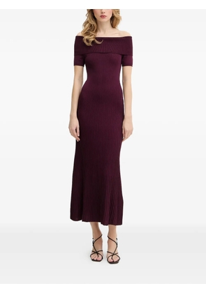 Bardot Harro off-shoulder midi dress - Purple