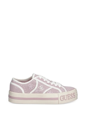 GUESS USA monogram logo-detail sneakers - Pink