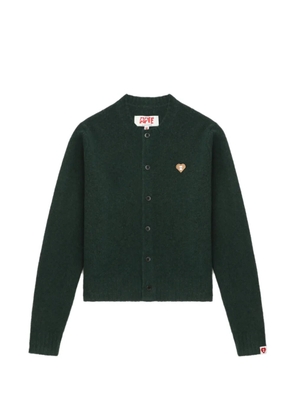 A BATHING APE® heart-motif buttoned cardigan - Green