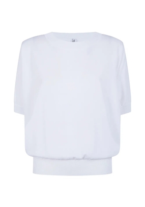 Liviana Conti ribbed hem blouse - White