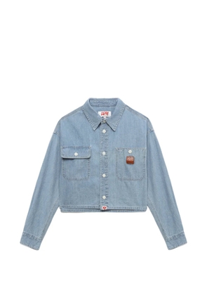 A BATHING APE® chest-pocket cropped shirt - Blue