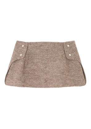 Sunnei Armatura button mini skirt - Brown