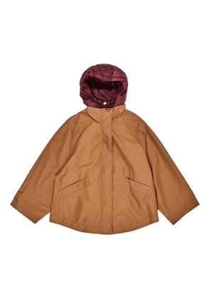 Bimba y Lola removable-padded-hood jacket - Brown