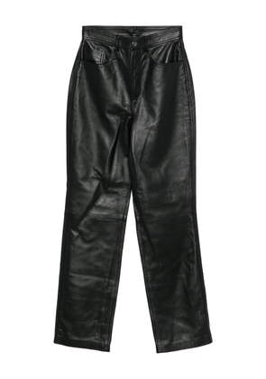 MEDEEA straight-leg leather trousers - Black