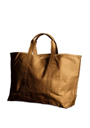 Fortela Herringbone cotton tote bag - Green