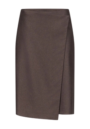 Loulou Jil wrap midi skirt - Brown