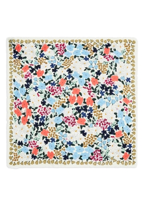 Bimba y Lola floral-print border shawl scarf - Neutrals