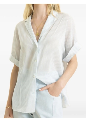 Eleventy button front short-sleeve shirt - White