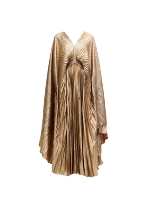 Acler Anslow pleated V-neck maxi dress - Gold