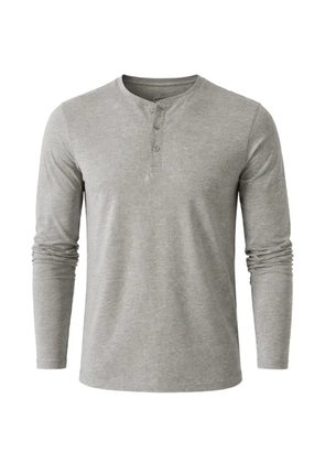 PATRICK ASSARAF button henley T-shirt - Grey