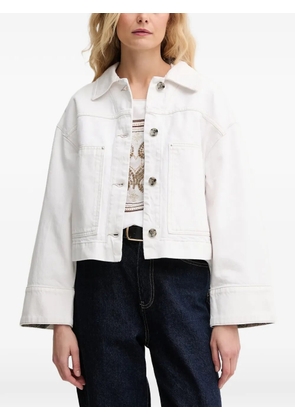 Mos Mosh button-down oversized jacket - White