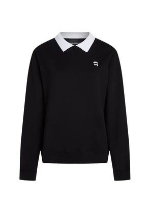 Karl Lagerfeld ikon collar sweatshirt - Black
