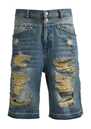 BREATH stud-embellished shorts - Blue