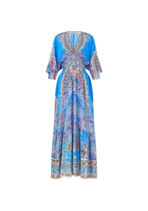 Camilla V-neck maxi dress - Blue