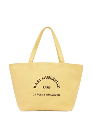 Karl Lagerfeld Rue St-Guillaume canvas tote bag - Yellow