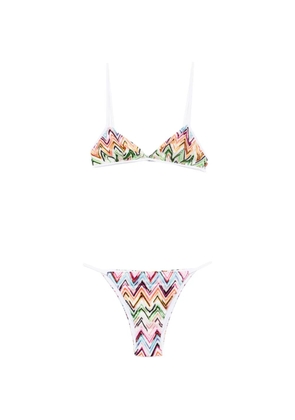 Missoni zigzag bikini set - White