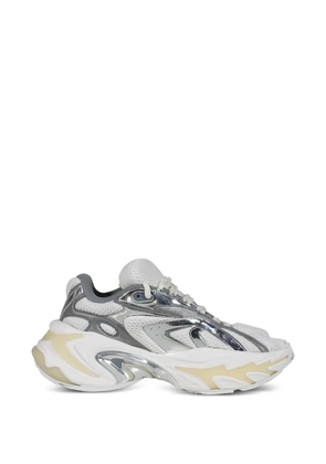 Various metallic trim sneakers - White