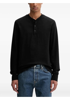 Filippa K cotton Henley T-shirt - Black
