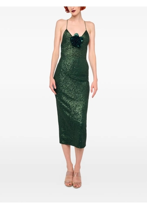 Norma Kamali zip-fastening midi skirt - Green