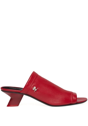 Courrèges leather mules - Red