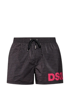 DSQUARED2 logo-print swim shorts - Black