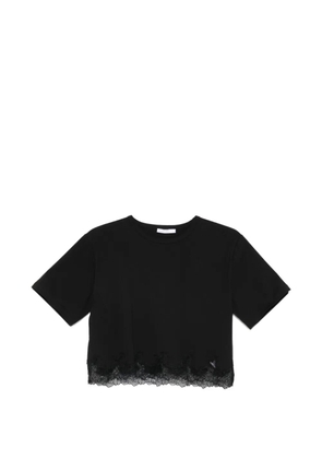 Patrizia Pepe cropped lace T-shirt - Black