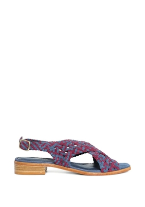 Sarah Chofakian isolde interwoven sandals - Blue