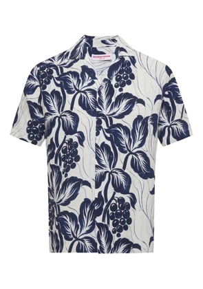 Orlebar Brown Maitan floral linen shirt - White