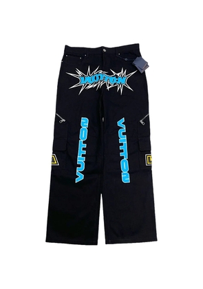 Louis Vuitton Pre-Owned Racing Urban wide-leg jeans - Black