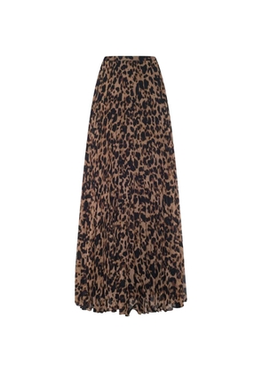 L'Agence Torin pleated maxi skirt - Brown