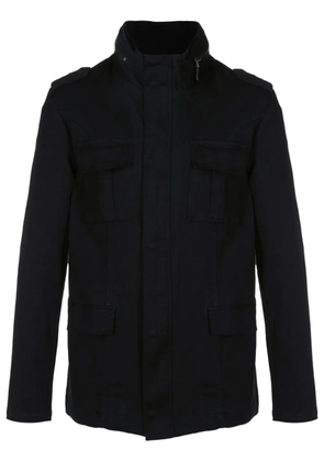 Osklen concealed-fastening hooded jacket - Black