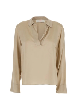 Jucca V-neck top - Neutrals