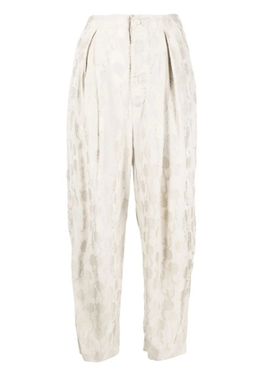 Uma Wang floral-print tapered trousers - Grey