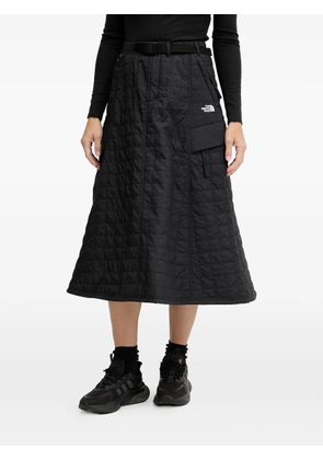 The North Face quilted belted midi skirt - Black