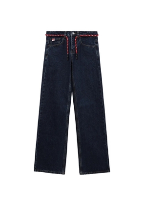 A BATHING APE® Rope-belt denim trousers - Blue