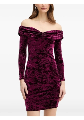 GUESS USA off-shoulder mini dress - Purple