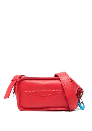 Patrizia Pepe logo-embossed crossbody bag - Red