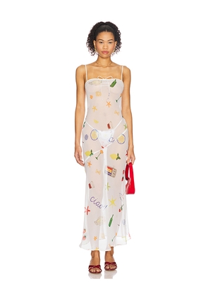 For Love & Lemons Marina Maxi Dress in White. Size M. Also in S.