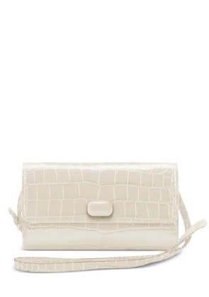 Jeffrey Levinson Cari croc-embossed shoulder bag - Neutrals
