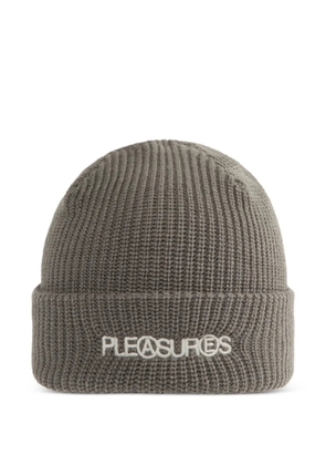Pleasures logo beanie hat - Grey