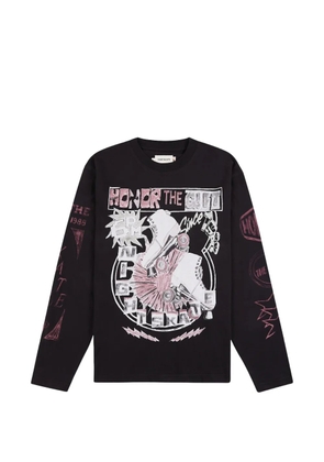 Honor The Gift Night Skate long-sleeve graphic-print T-shirt - Black