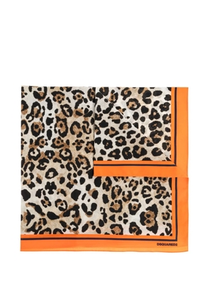 DSQUARED2 animal-print scarf - Neutrals