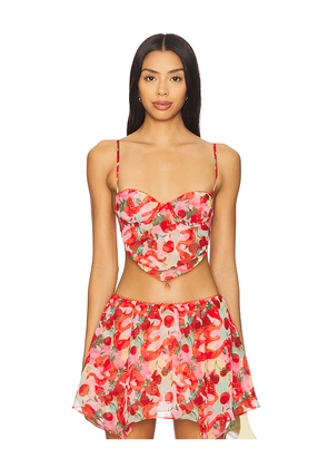 For Love & Lemons Ambrosia Crop Top in Red. Size S. Also in XS.