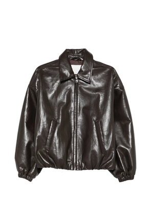 Citizens of Humanity bubble-hem leather bomber jacket - Brown