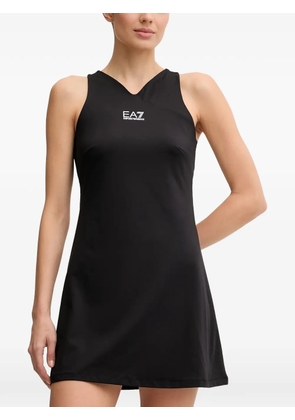 Ea7 Emporio Armani V-neck logo-detail shorts set - Black