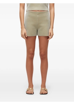 Osklen metallic-effect mini shorts - Neutrals