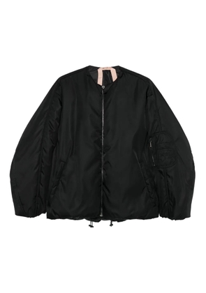 Nº21 balloon-shape zip-front bomber jacket - Black