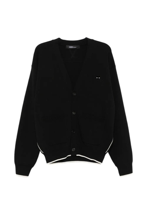 SONGZIO panther-embrodiered cardigan - Black